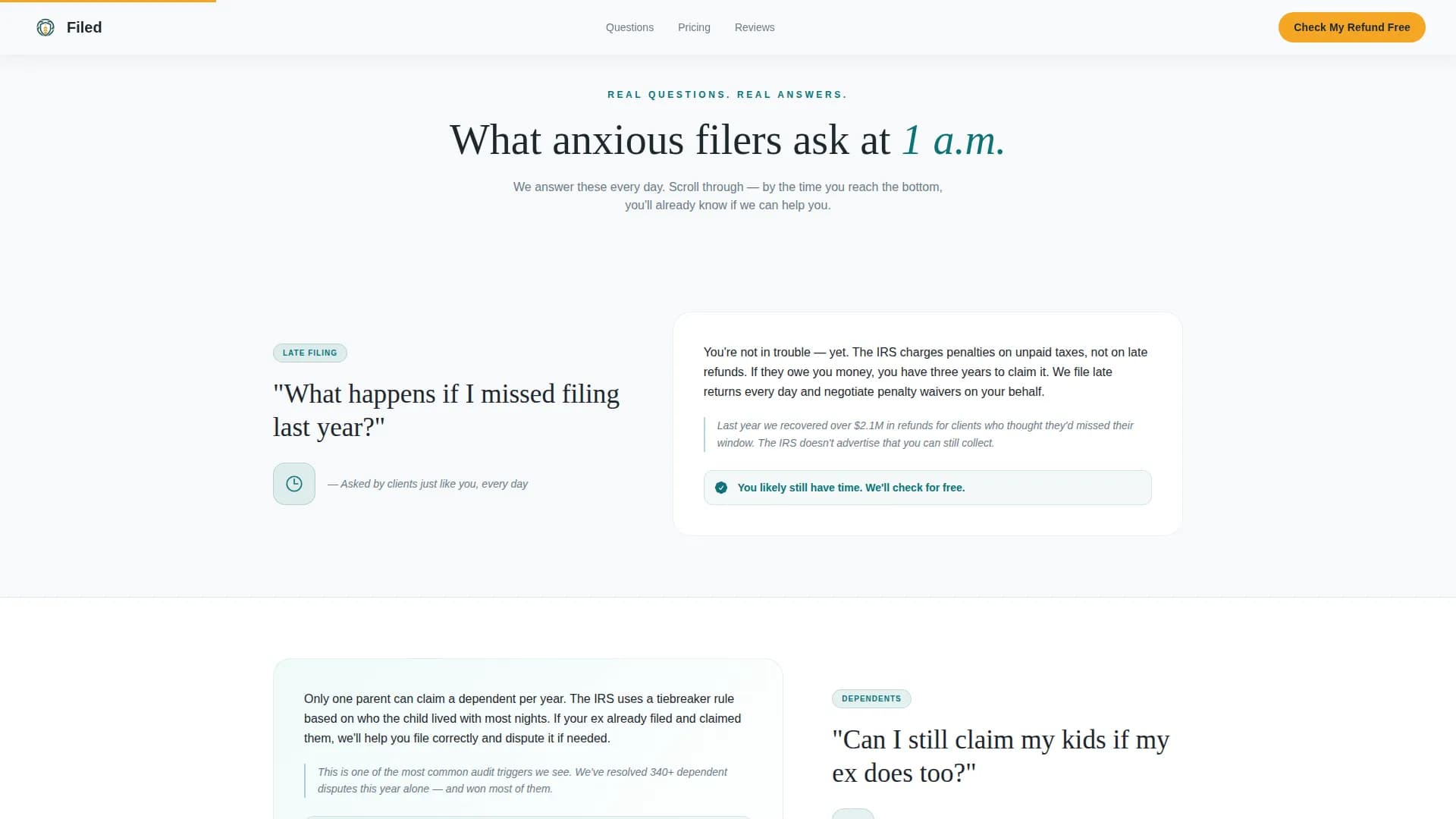 Filed — Optimize Tax Refunds Landing Page Template