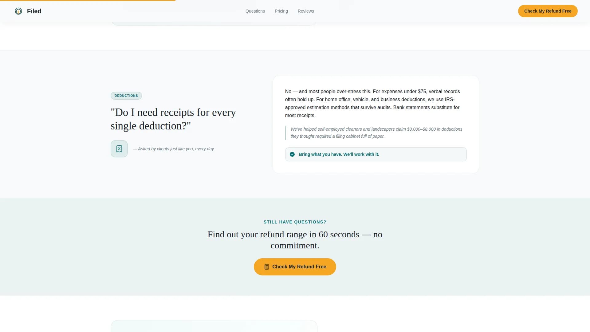Filed — Optimize Tax Refunds Landing Page Template