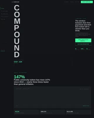 Compound — Intelligent Teen Savings Landing Page Template