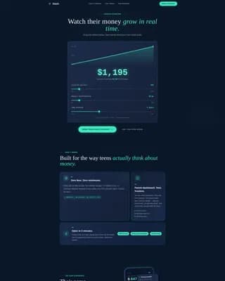 Stash - Teen Savings Growth Landing Page Template