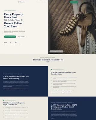 Encumber - Verified Title Protection Landing Page Template