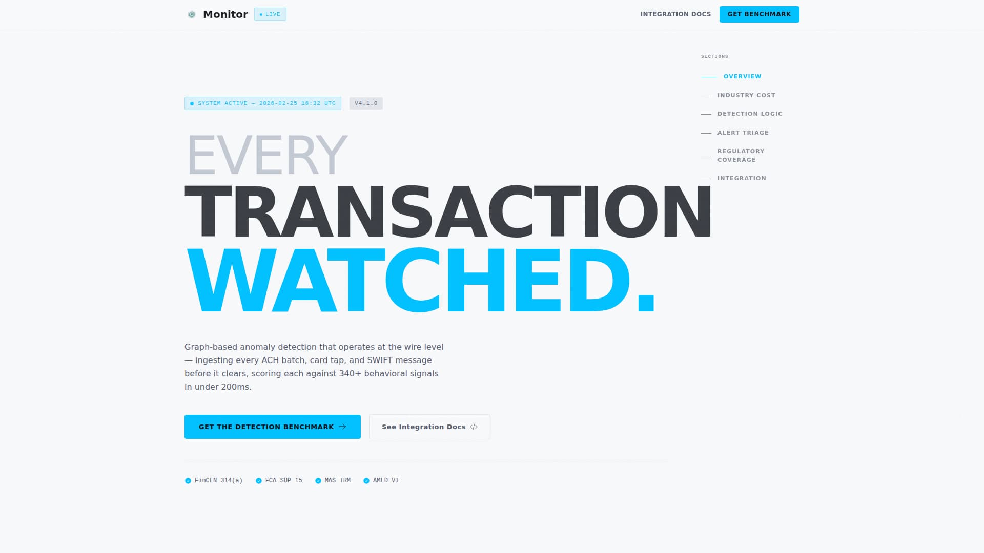 Monitor - Powerful Transactionmonitoring Landing Page Template