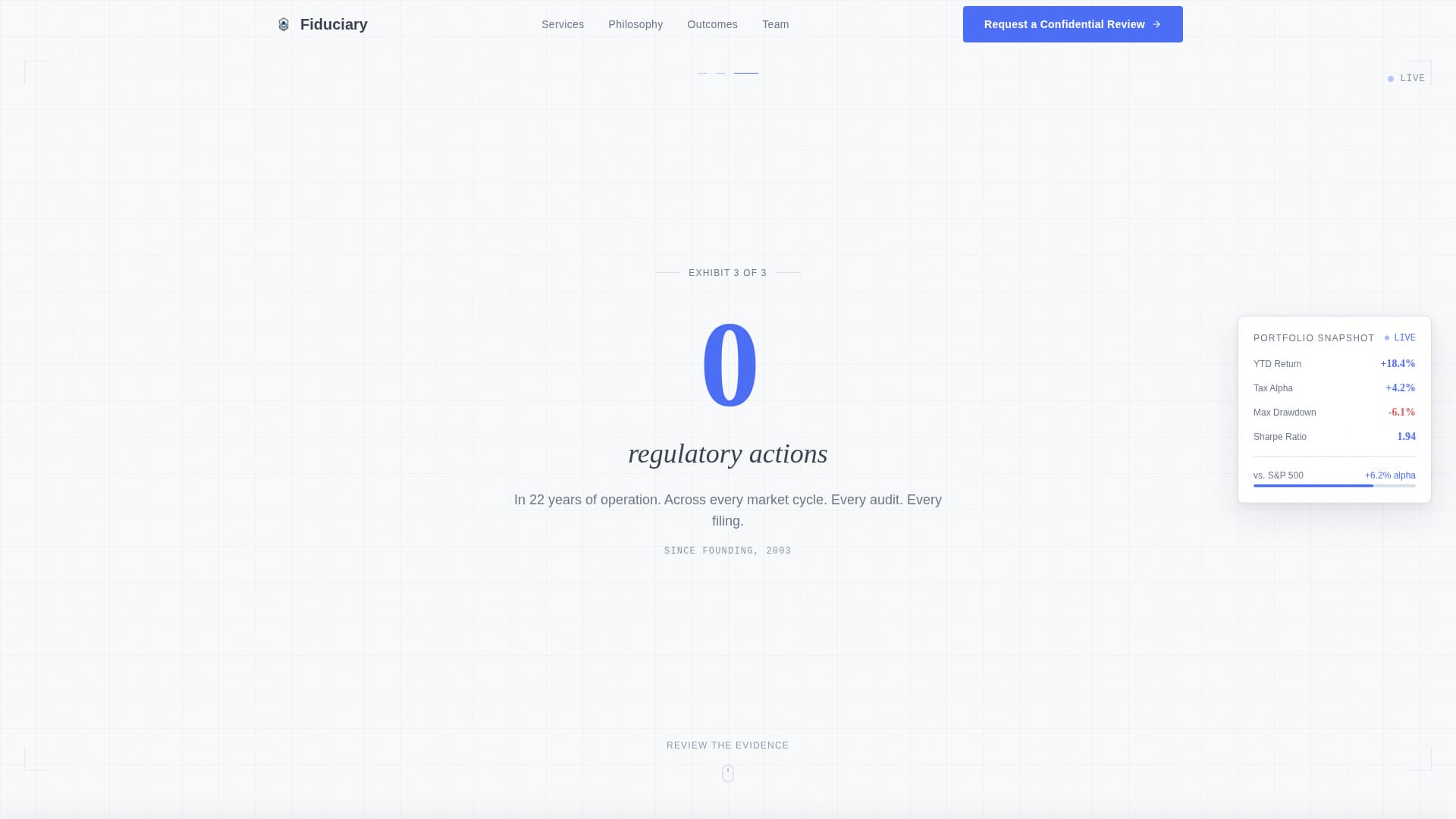 Fiduciary - Fortified Wealthmanagement Landing Page Template