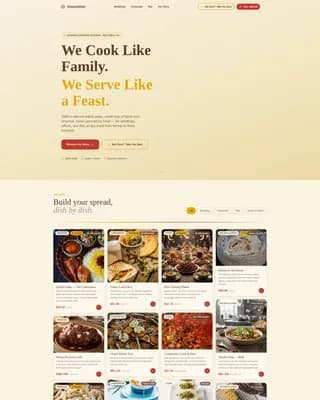 Middle Eastern Cuisine & Dining Specialist Portfolio Website Template