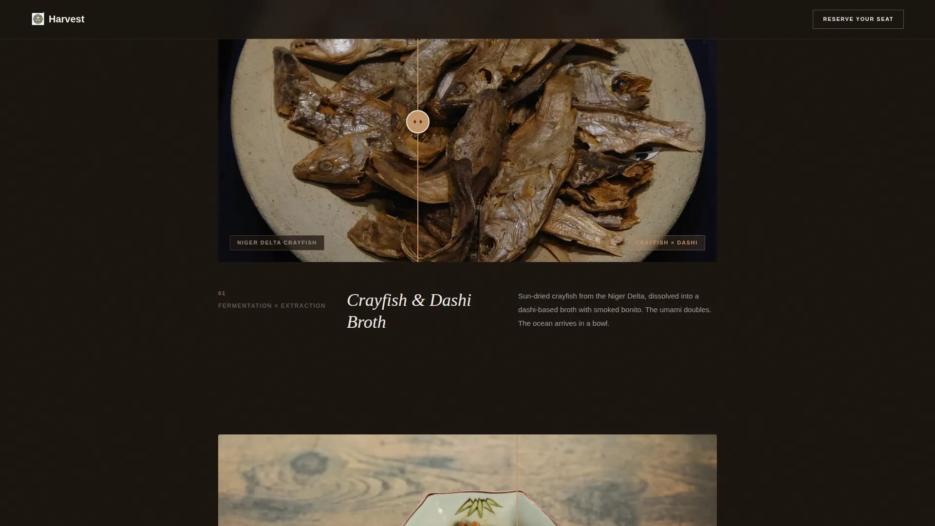 Harvest — Curated African Cuisine Landing Page Template