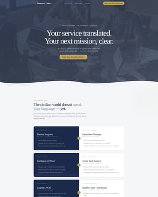 Cadence - Trusted Militarytransition Landing Page Template