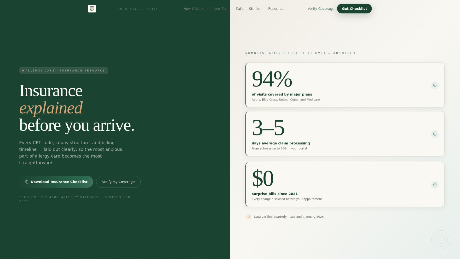 Allergist Professional Website Template