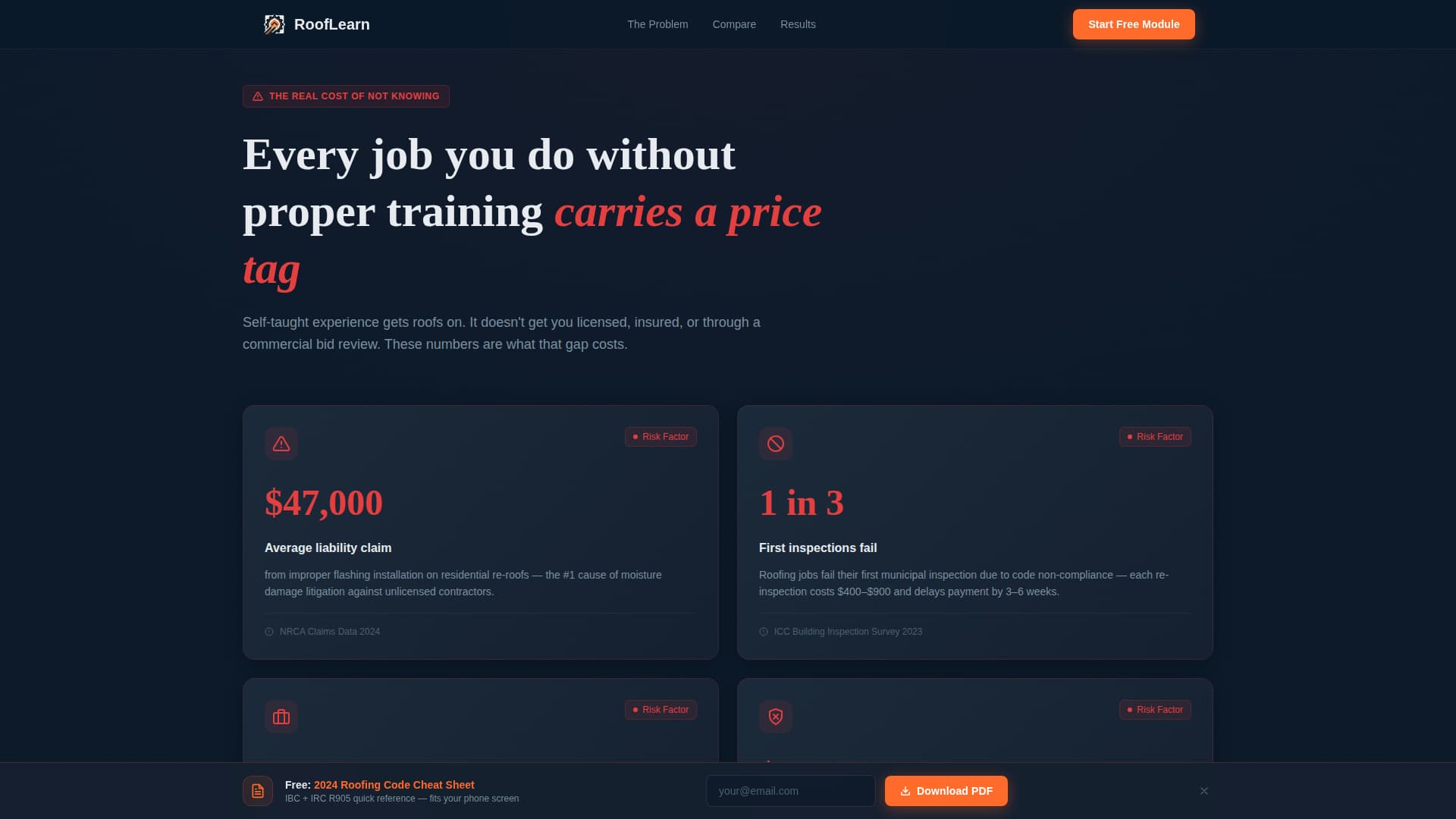 Roofing Digital Presence Reviews Website Template