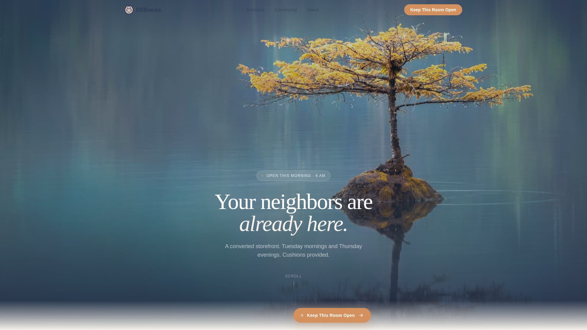 Stillness - Heartfelt Mindfulness Landing Page Template