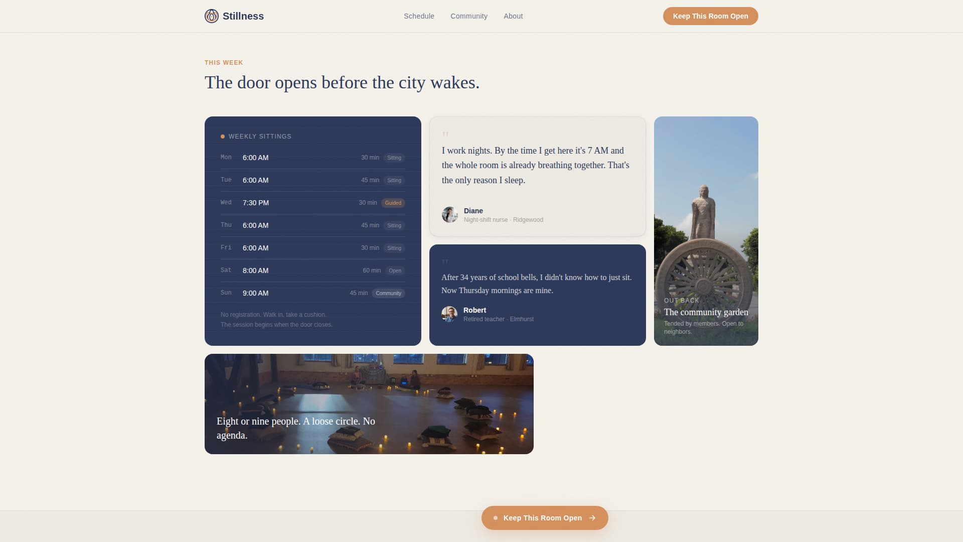 Stillness - Heartfelt Mindfulness Landing Page Template