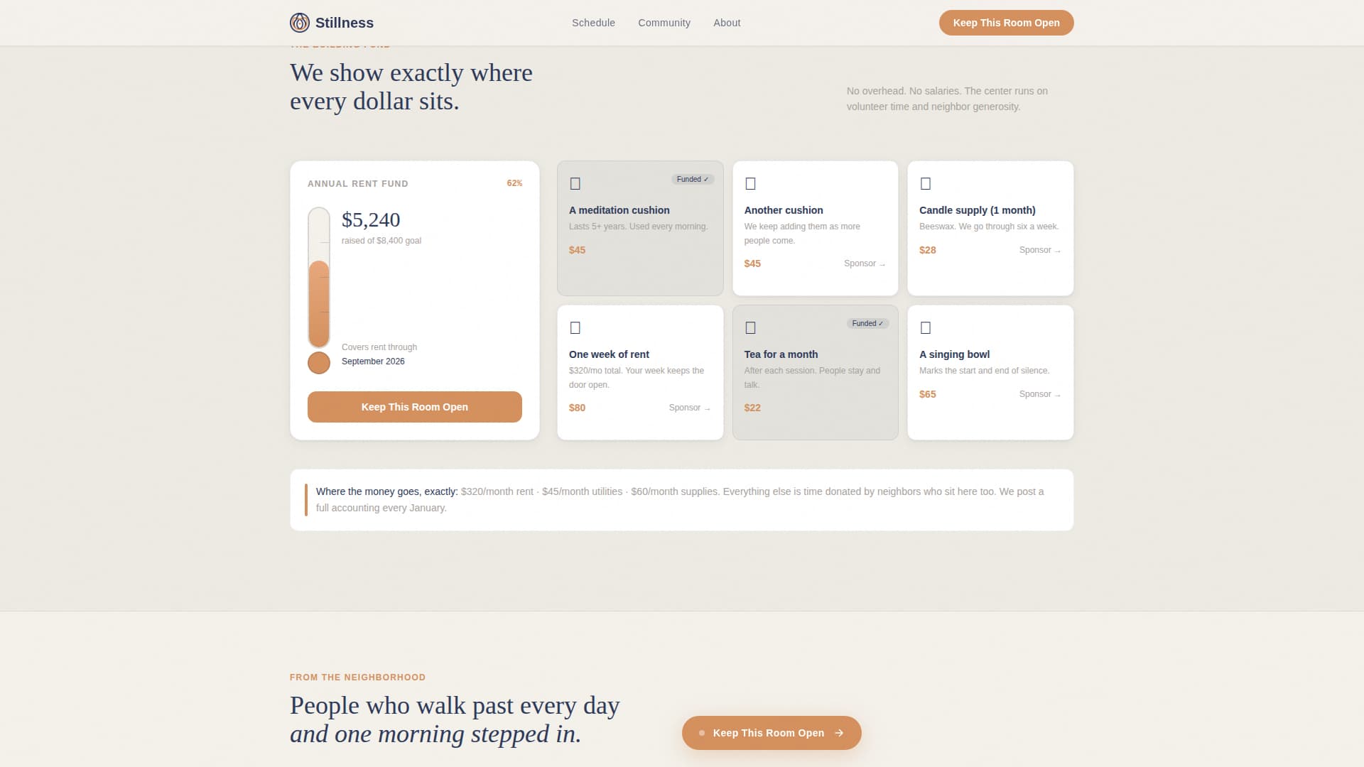 Stillness - Heartfelt Mindfulness Landing Page Template