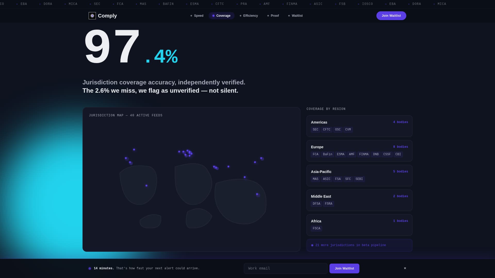 RegTech Startup Pre-Launch Website Template