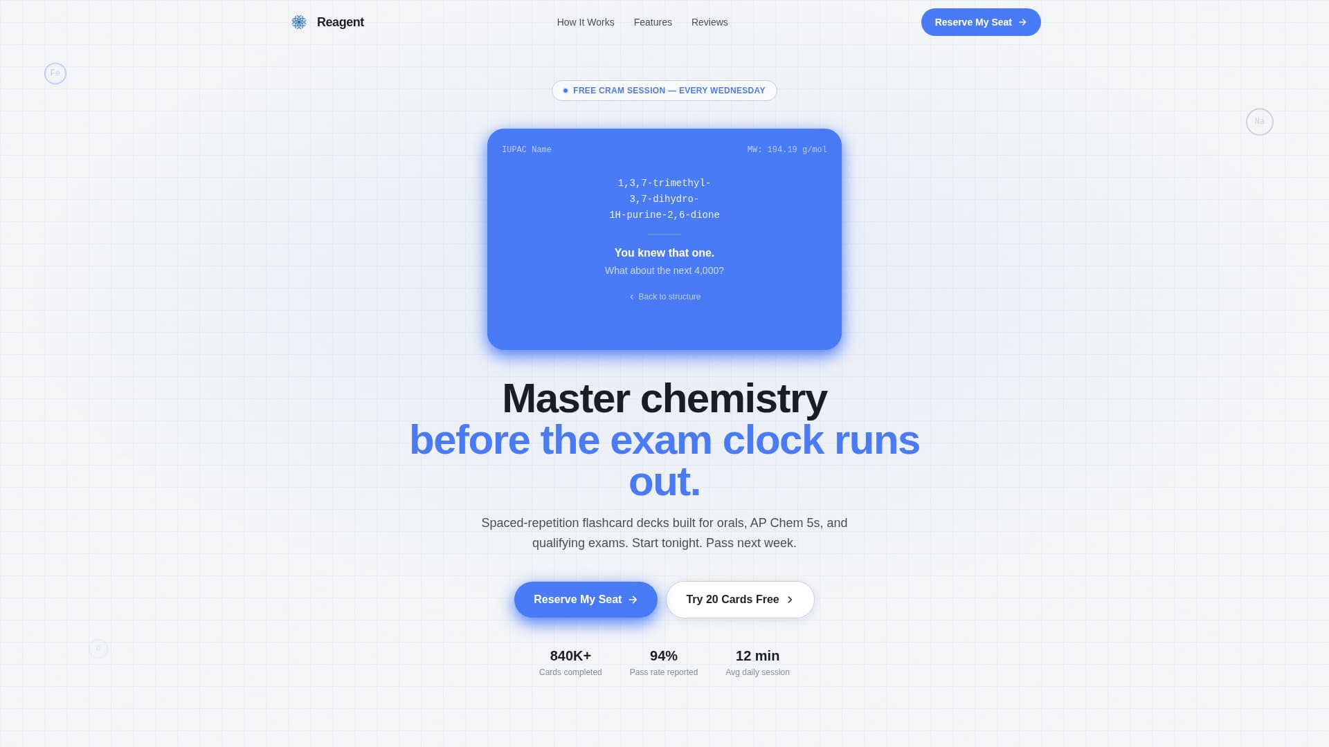 Chemistry Education Reviews Website Template