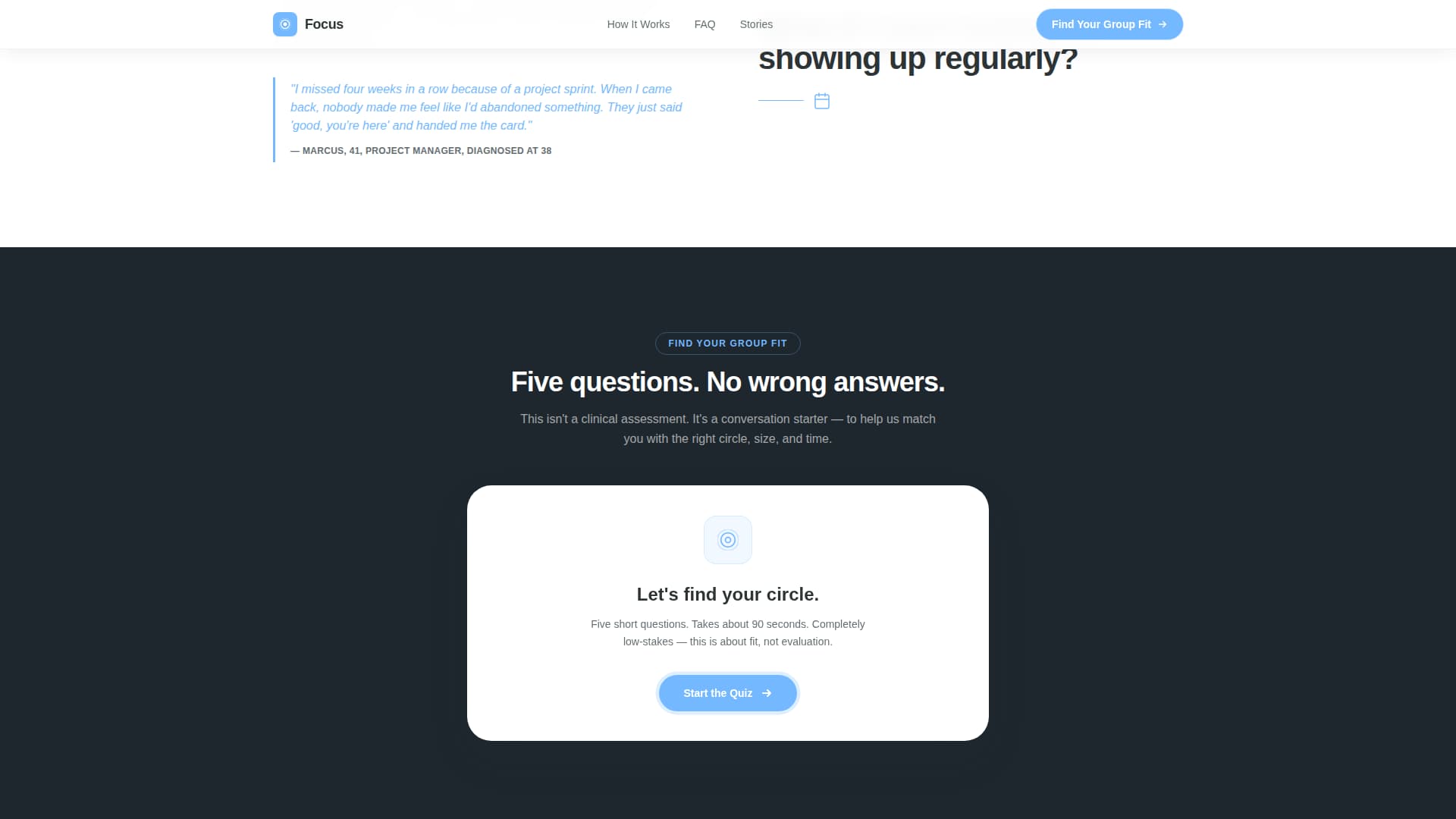 ADHD Care FAQ Website Template