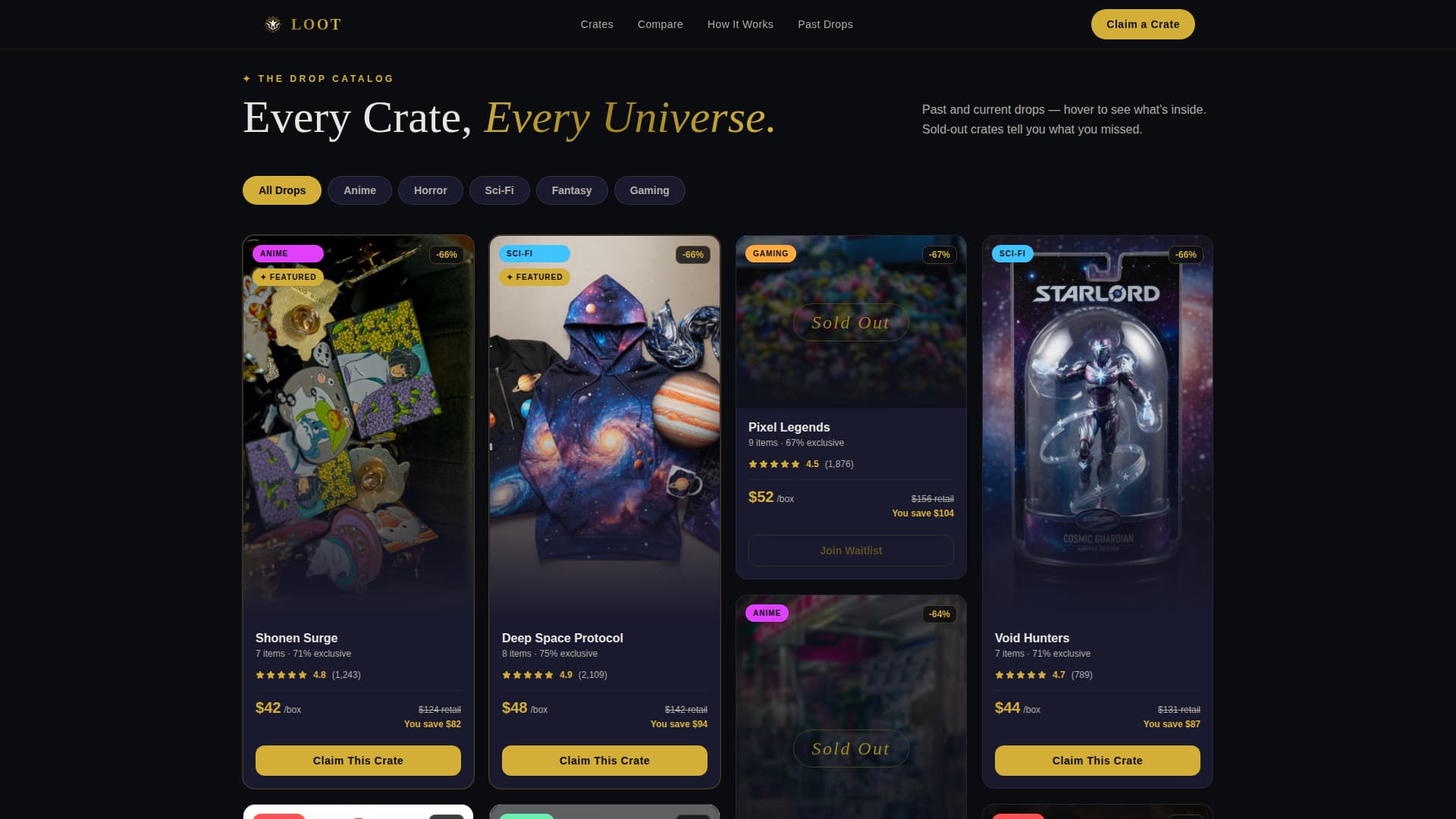 Subscription Box Professional Website Template