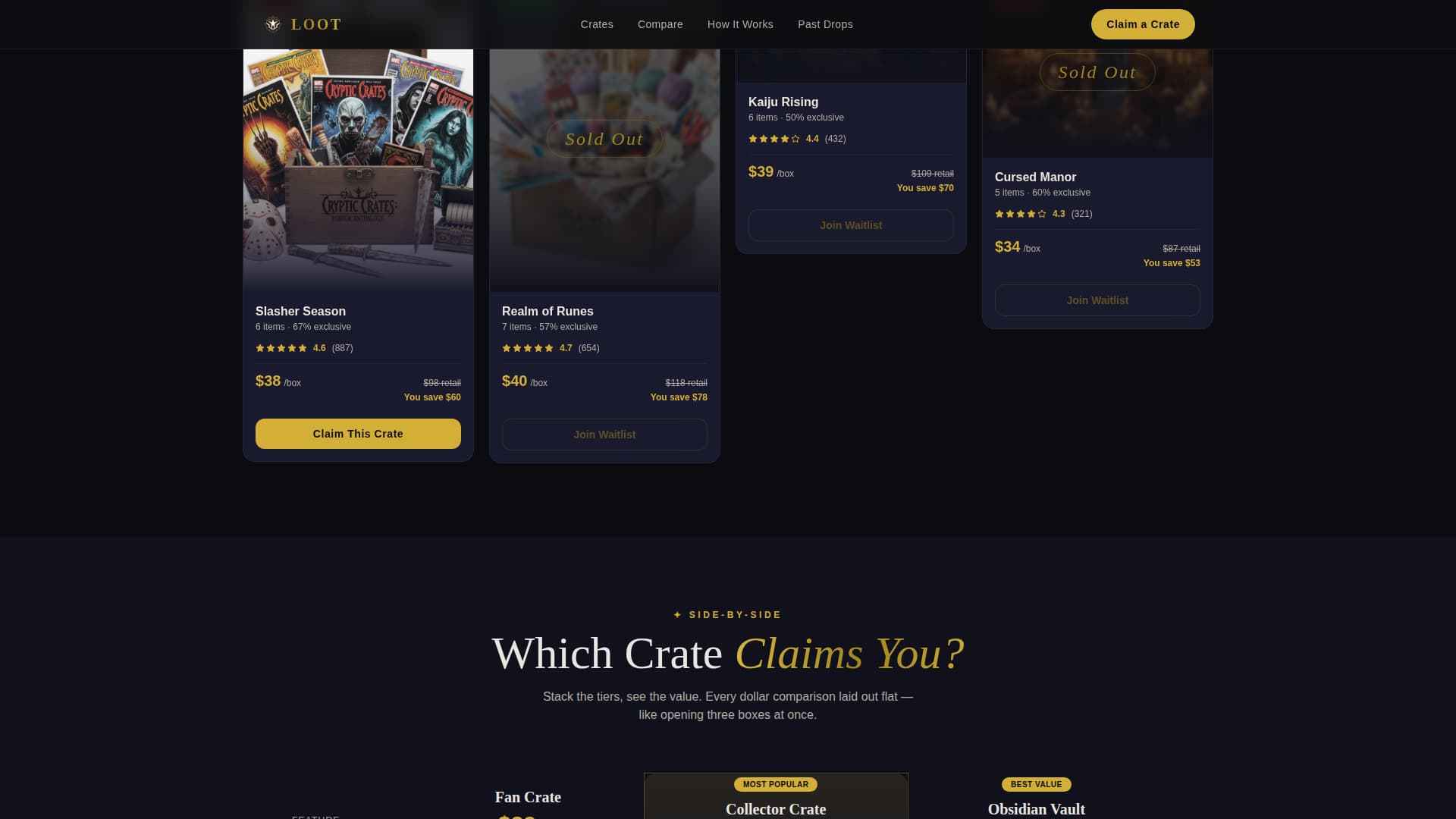 Subscription Box Professional Website Template