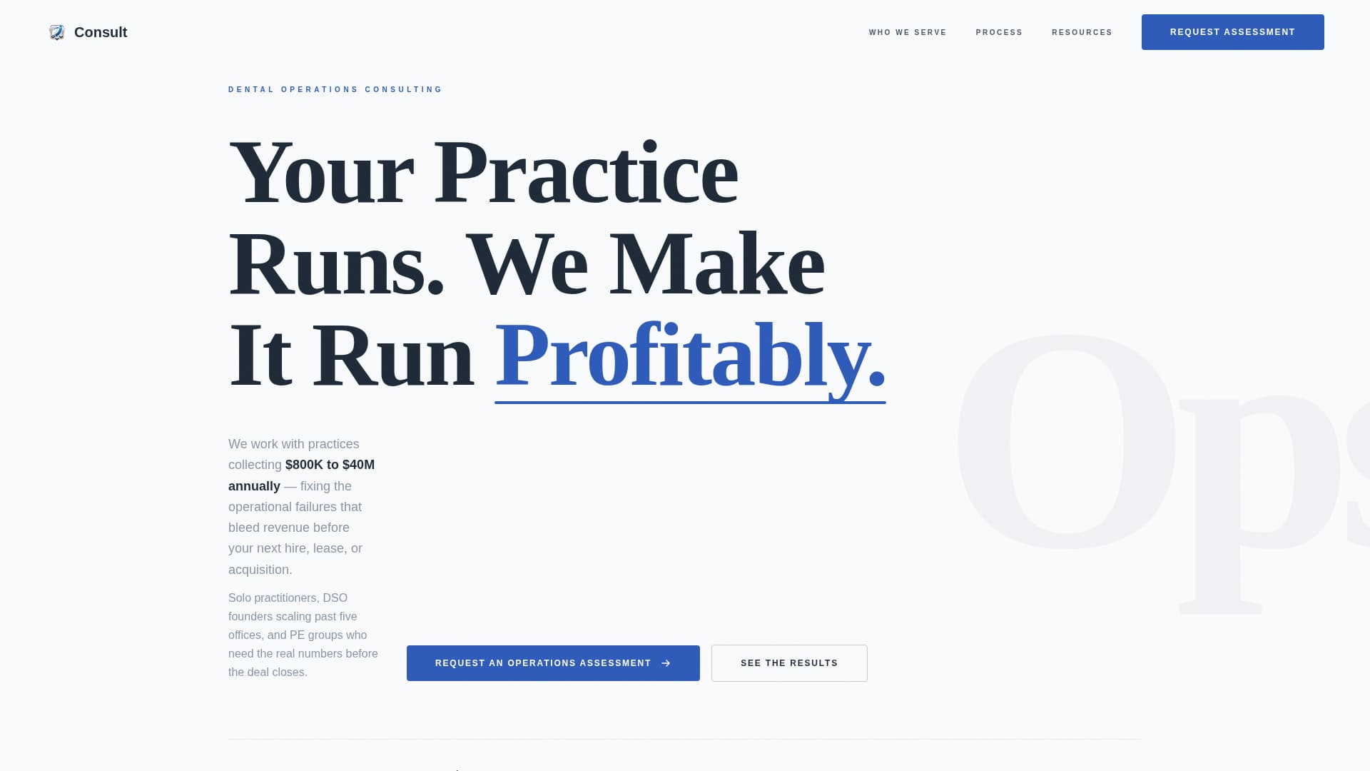 Dental Consulting Booking Website Template