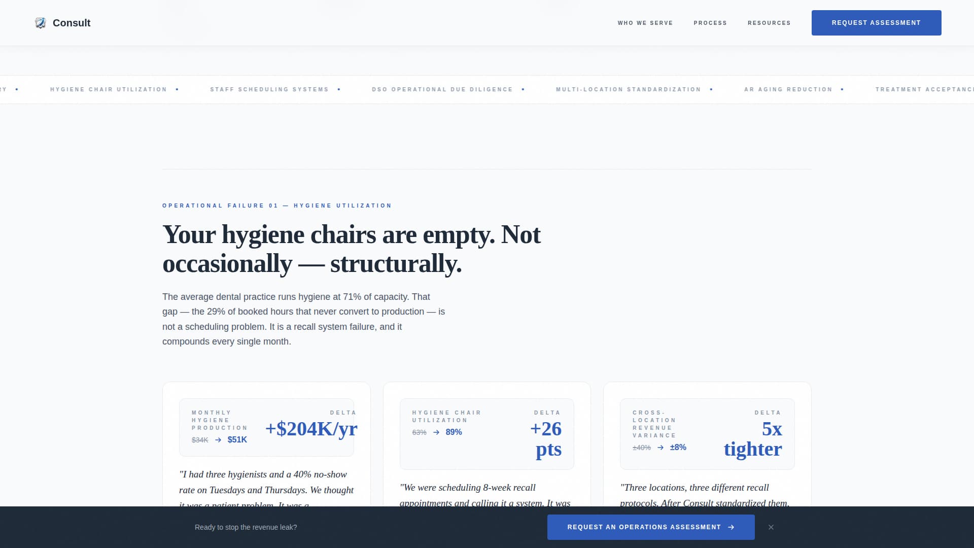 Dental Consulting Booking Website Template
