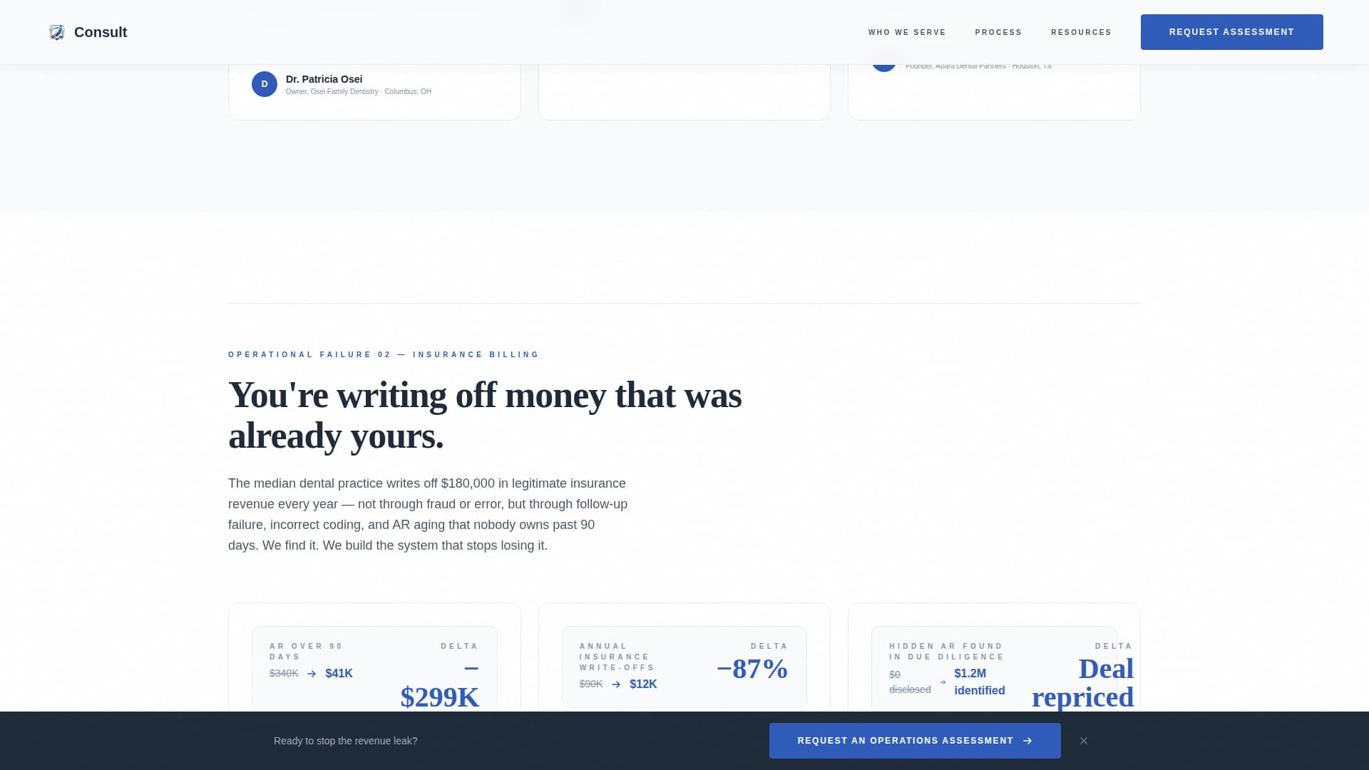 Dental Consulting Booking Website Template