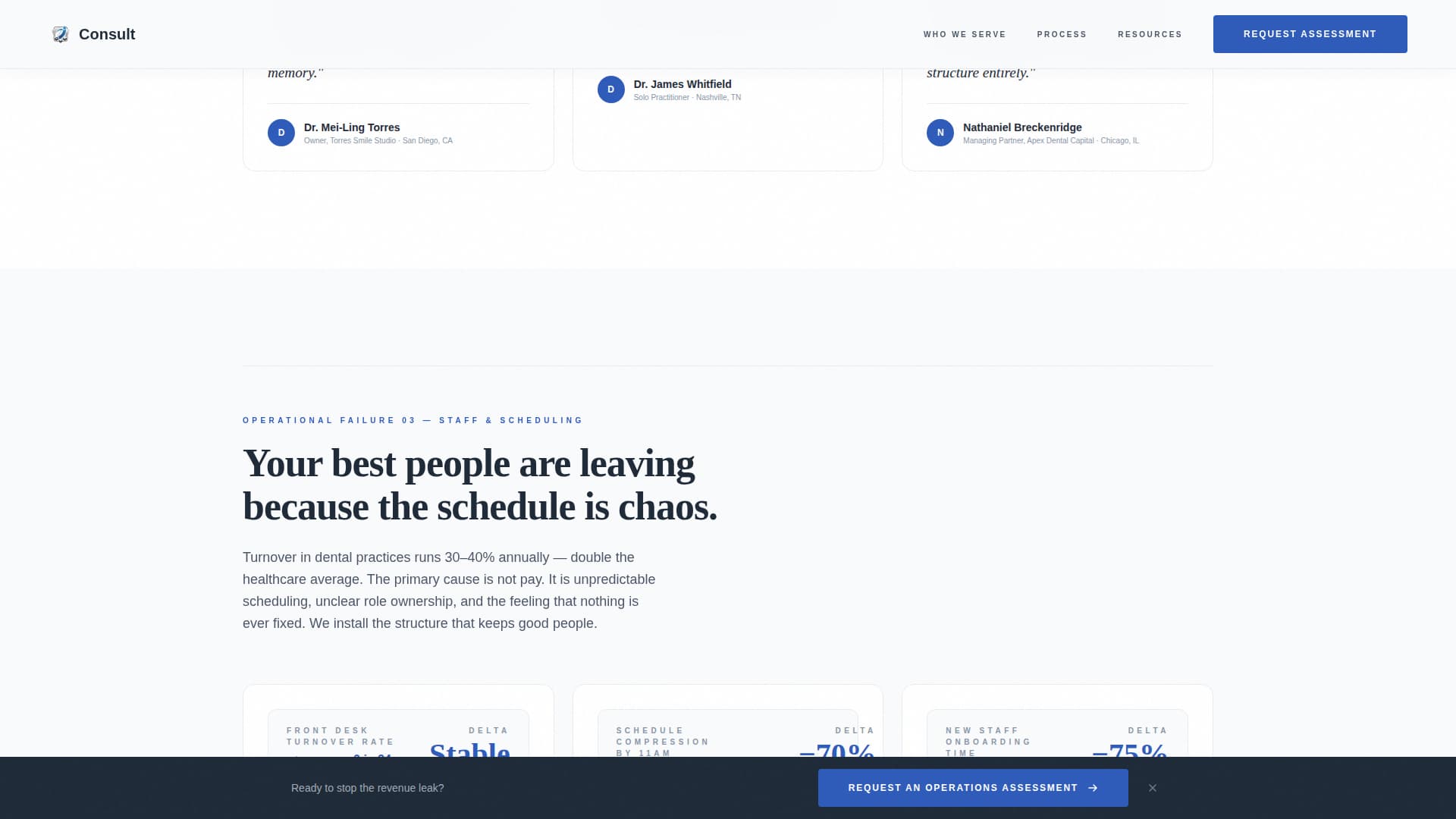 Dental Consulting Booking Website Template