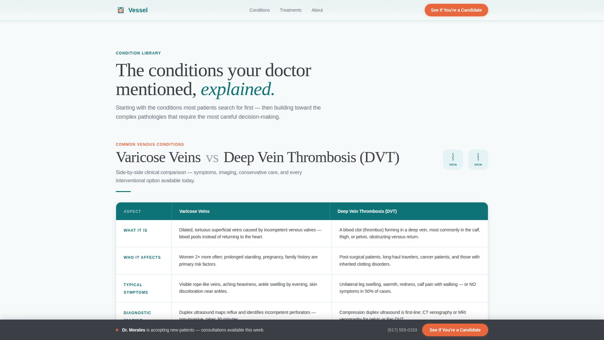 Vessel - Authoritative Vascular Landing Page Template