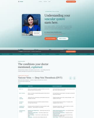 Vessel - Authoritative Vascular Landing Page Template