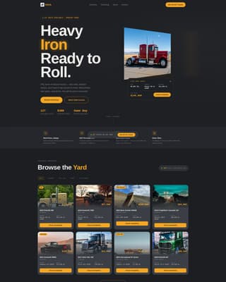 Haul - Dynamic Truck Dealership Landing Page Template