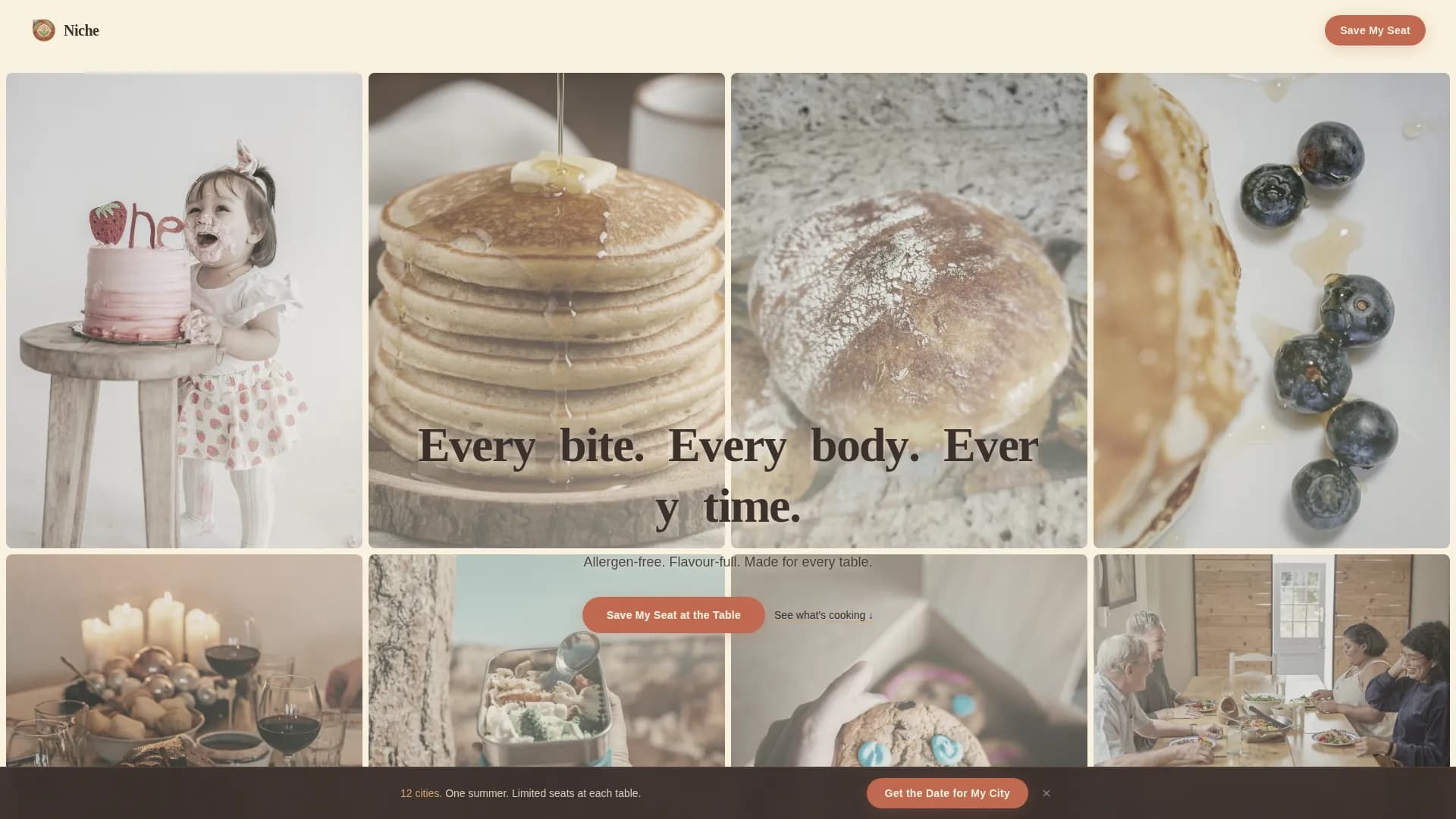 Allergen — Safe Bites Landing Page Template