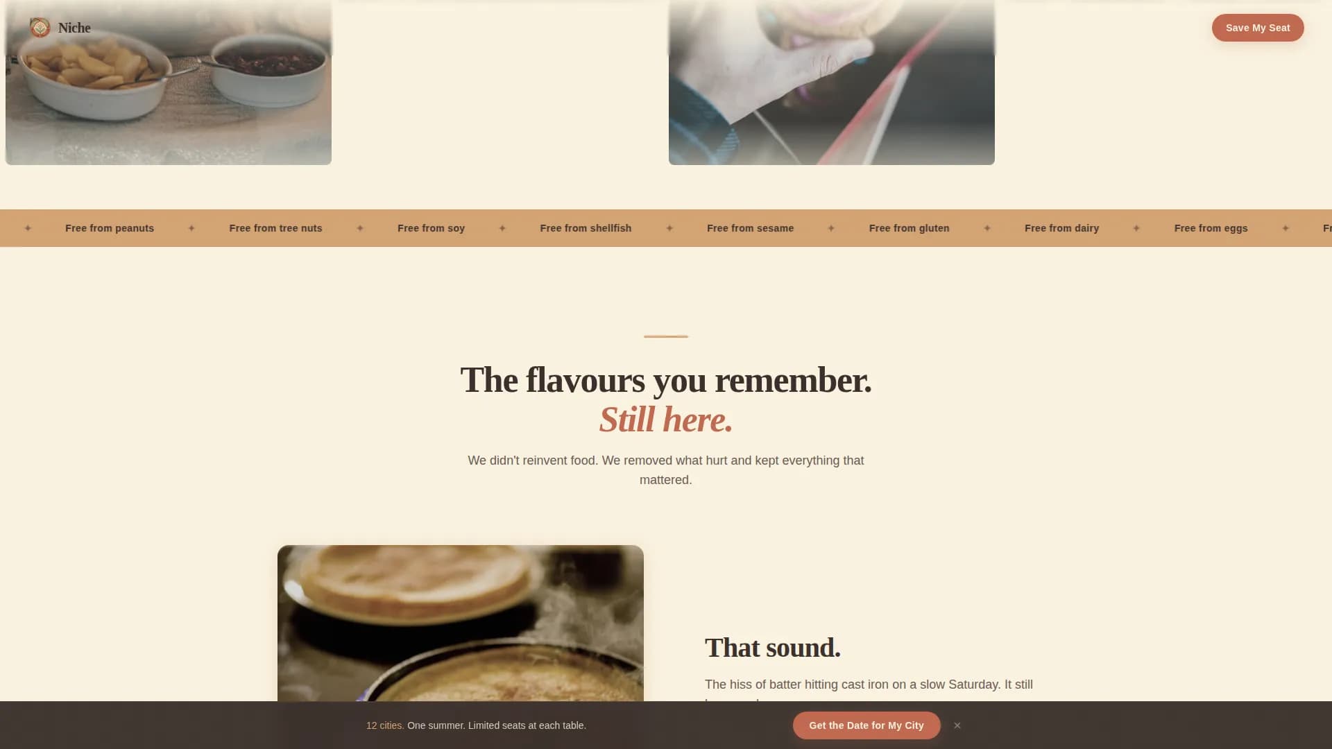 Allergen — Safe Bites Landing Page Template