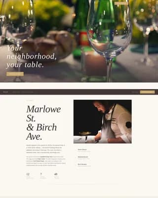 Hearth — Casual Dining Reservations Landing Page Template