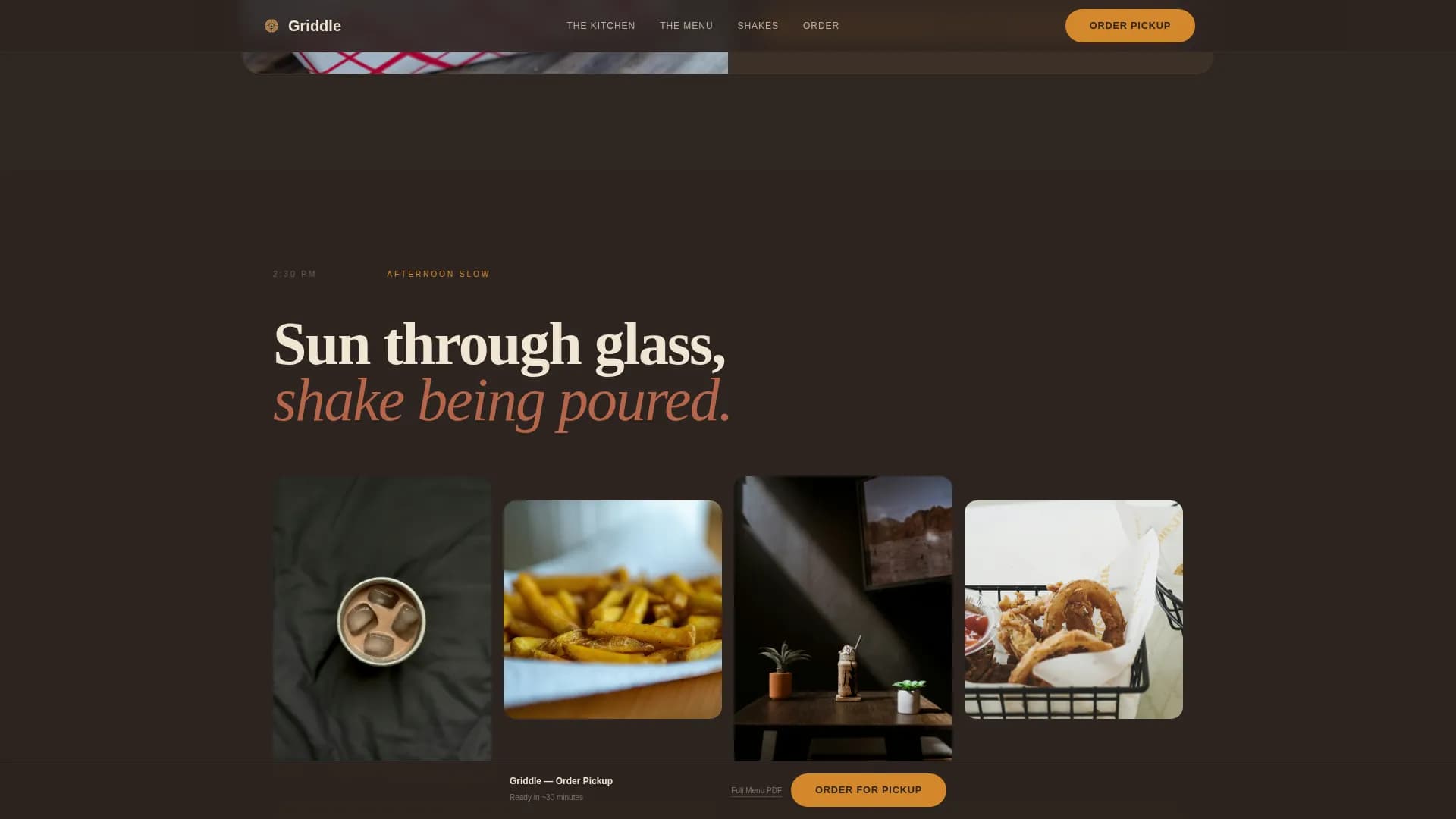 Griddle — Smash Burger Ordering Landing Page Template