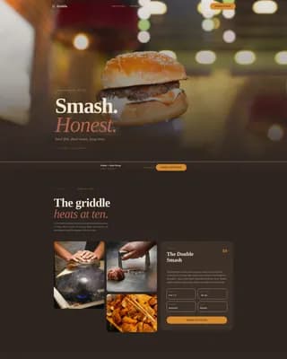 Griddle — Smash Burger Ordering Landing Page Template