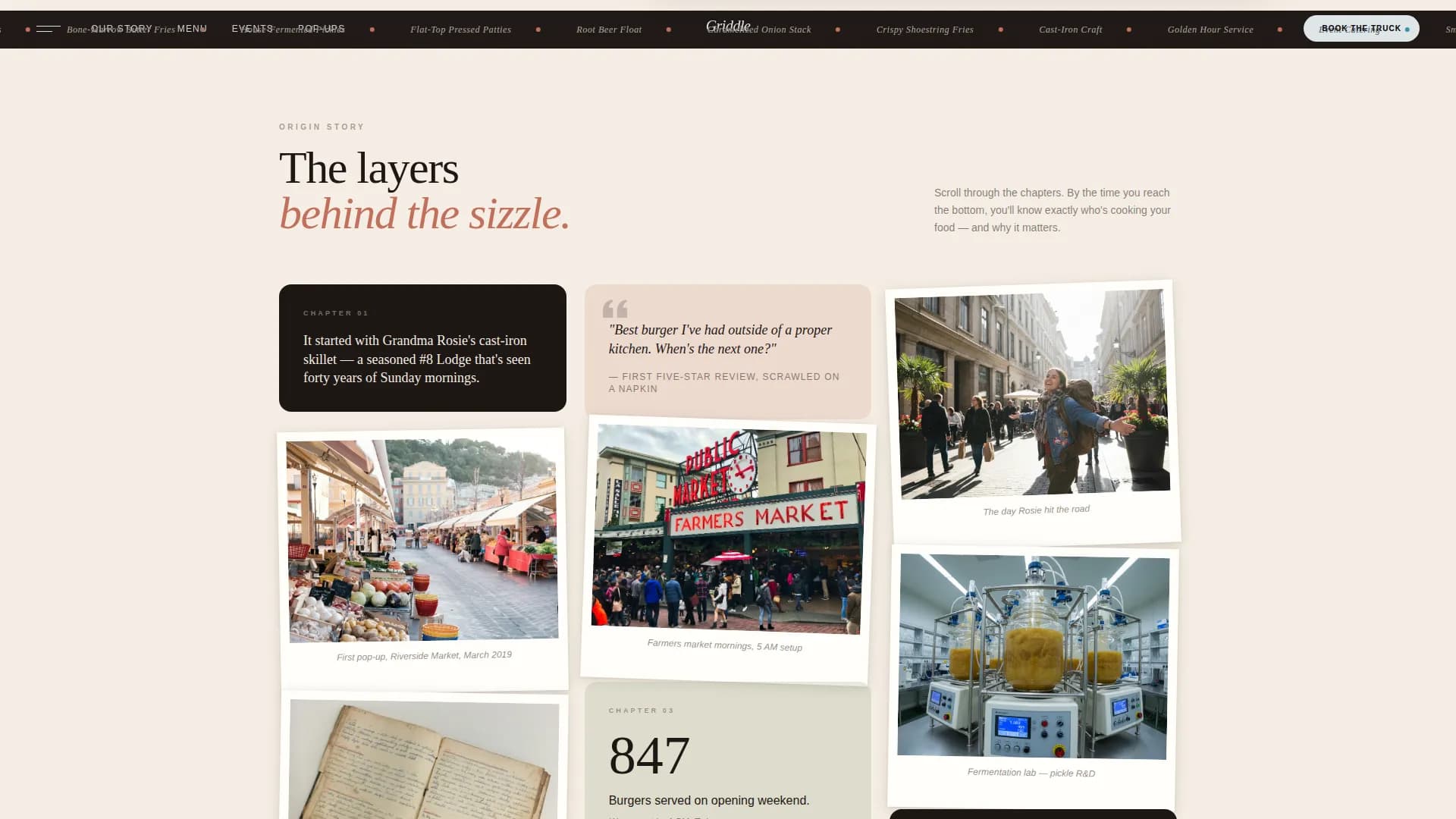Griddle — Food Truck Marketing Landing Page Template