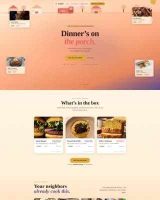 Supper — Meal Kit Subscription Landing Page Template