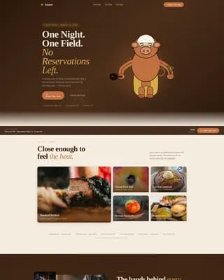 Supper — Agrarian Popup Landing Page Template