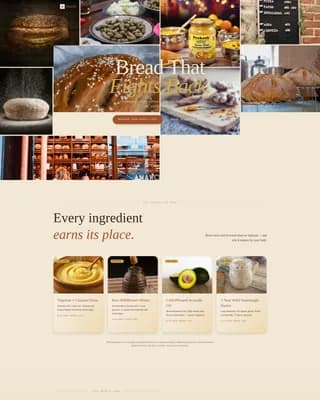 Hearth — Anti-Inflammatory Bakery Booking Landing Page Template