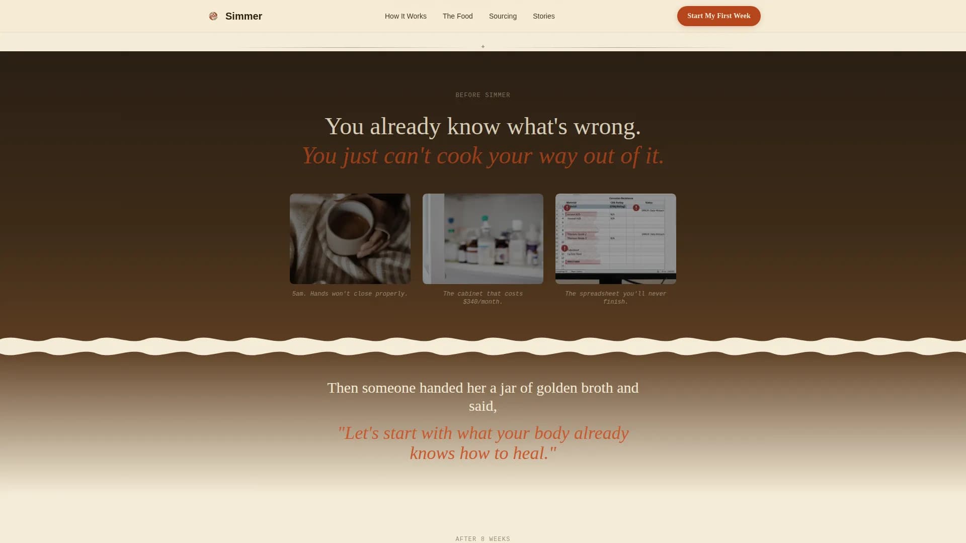 Simmer — Meal Delivery Booking Landing Page Template