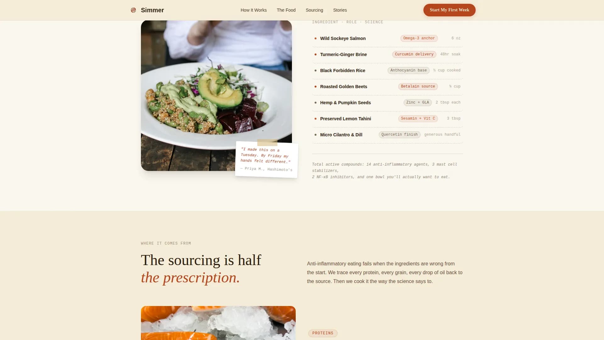 Simmer — Meal Delivery Booking Landing Page Template