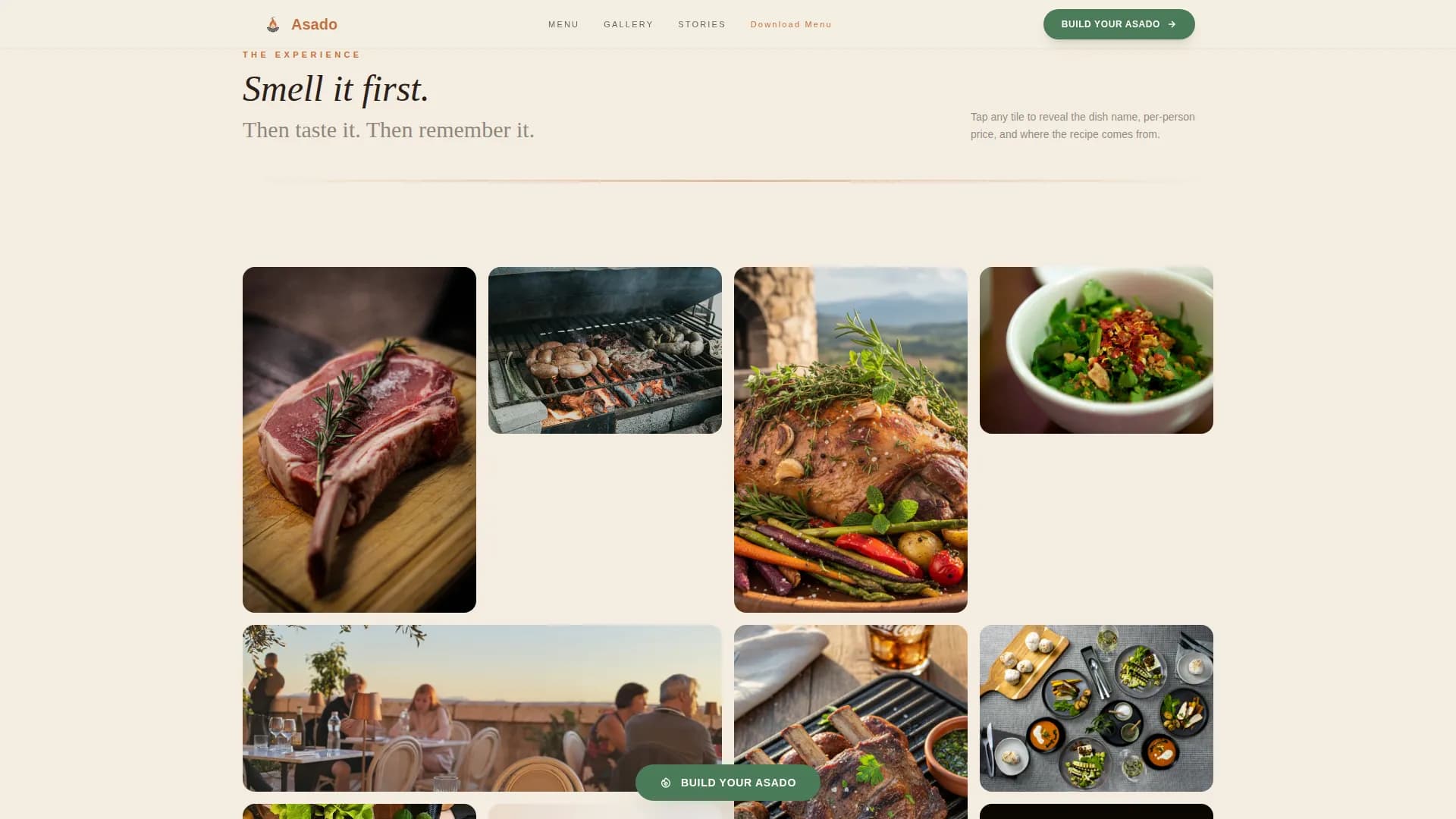 Asado — Catering Service Booking Landing Page Template