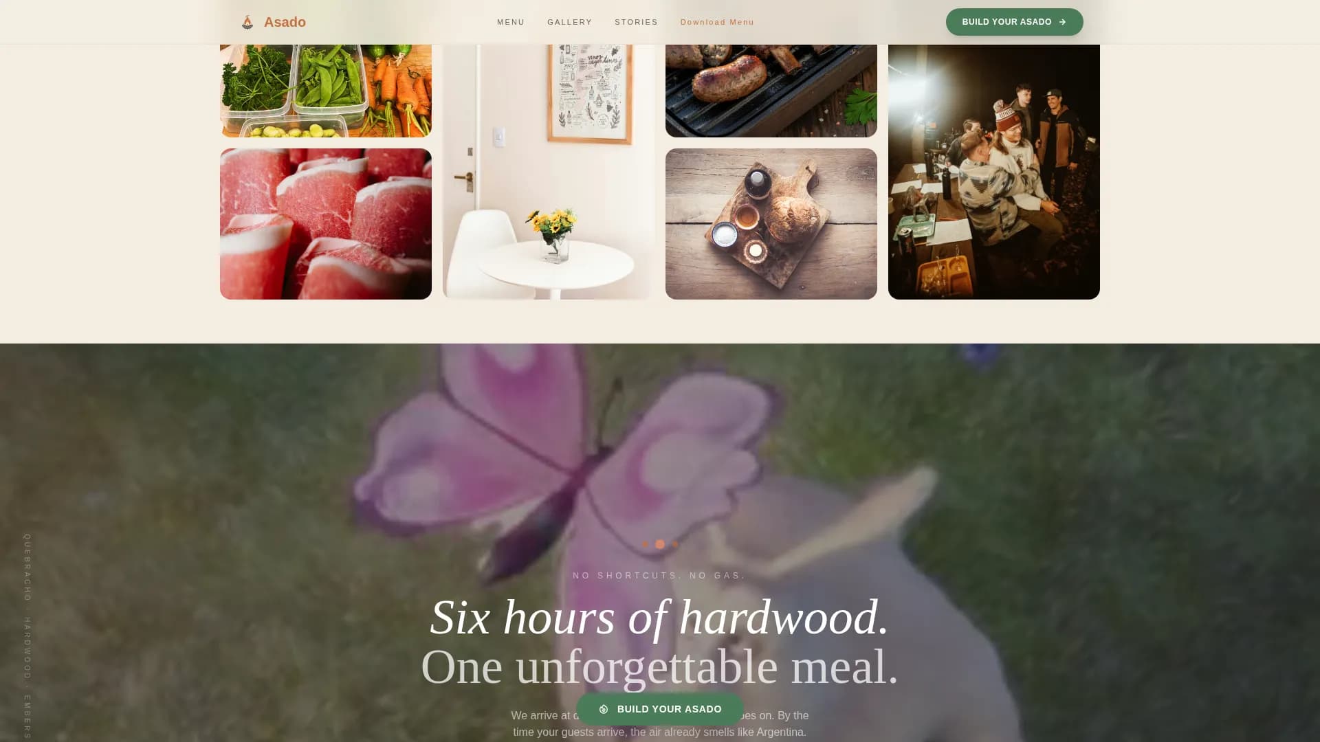 Asado — Catering Service Booking Landing Page Template