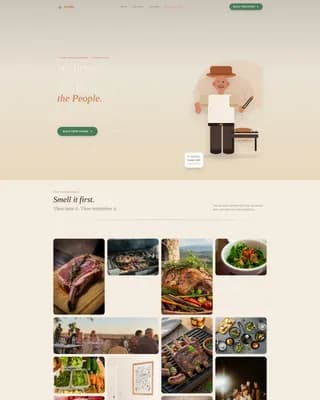 Asado — Catering Service Booking Landing Page Template