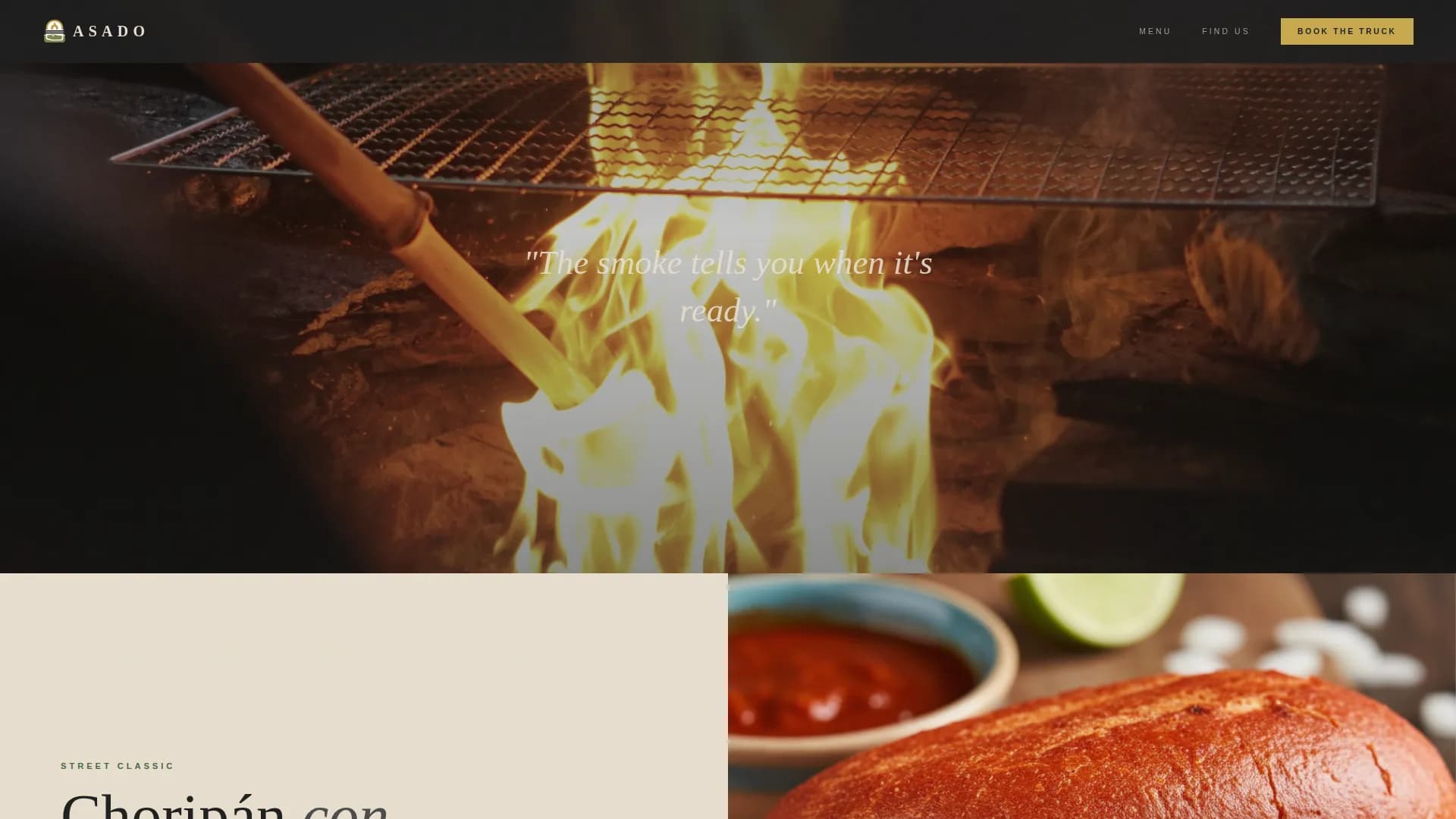 Asado — Oakfired Argentinian Catering Landing Page Template