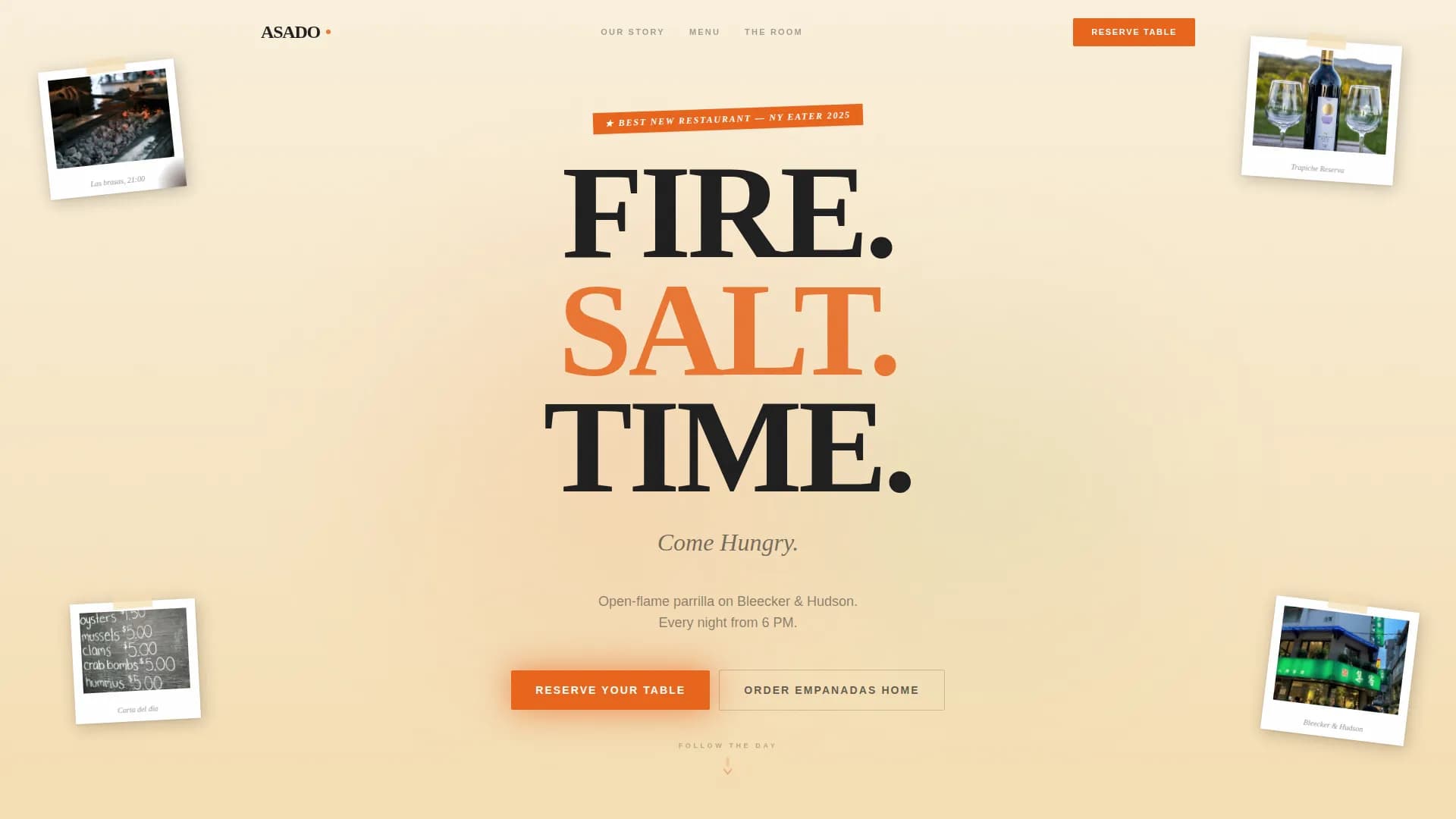 Asado — Artisan Argentinian Restaurant Landing Page Template