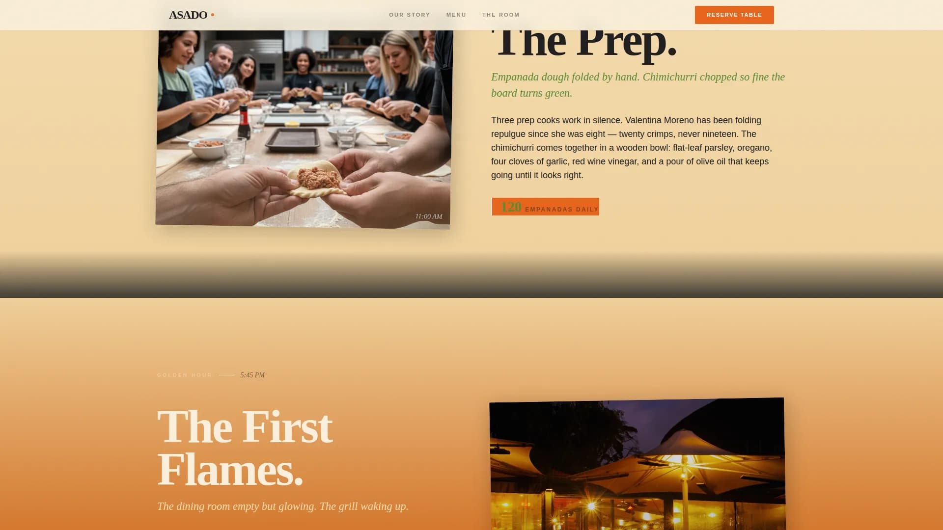 Asado — Artisan Argentinian Restaurant Landing Page Template