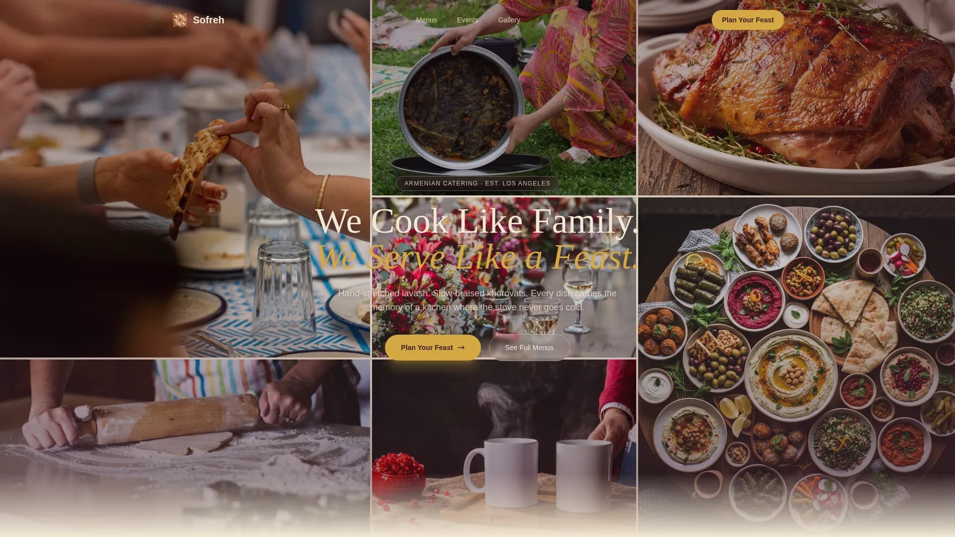Sofreh - Authentic Armenian Catering Landing Page Template