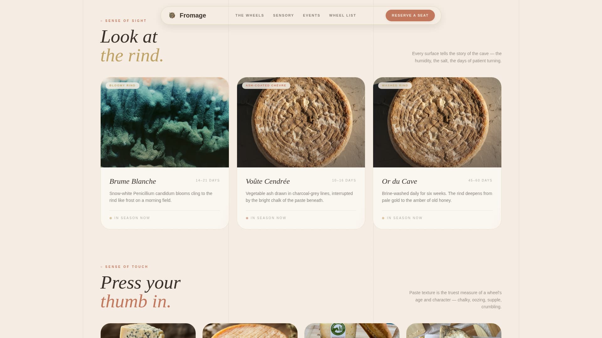 Fromage - Artisan Cheesemaker Landing Page Template