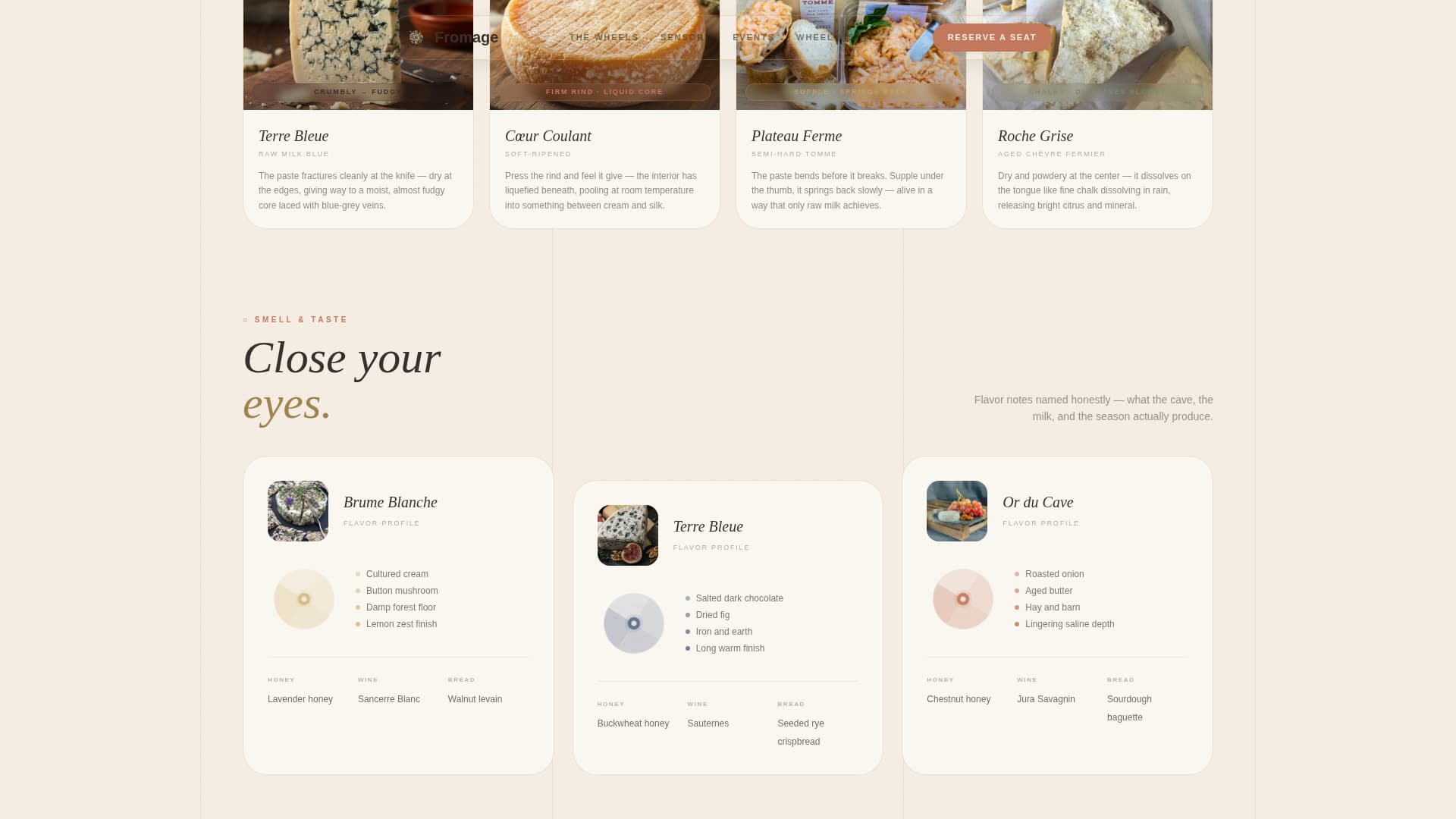 Fromage - Artisan Cheesemaker Landing Page Template