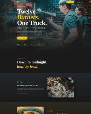 Wok — Fusion Truck Landing Page Template