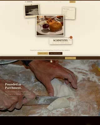 Schnitzel — Authentic Austrian Restaurant Landing Page Template