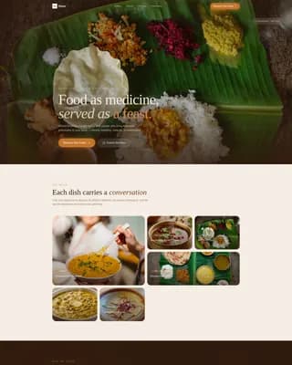 Rasa — Artisan Ayurvedic Catering Landing Page Template